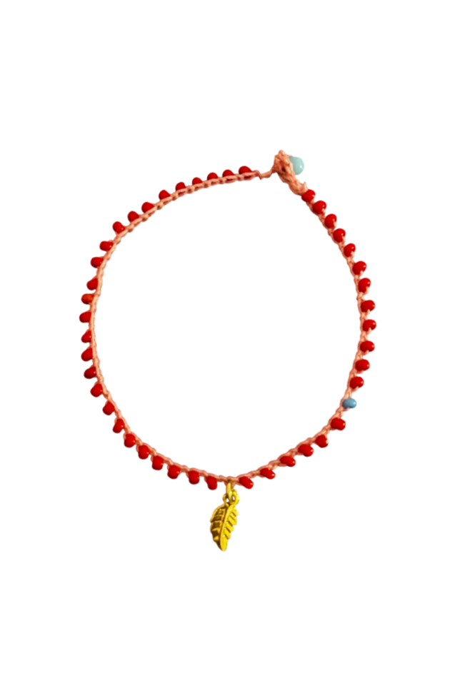 Bracciale con ciondolo foglia